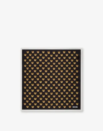 All-Over Teddy Bear silk scarf