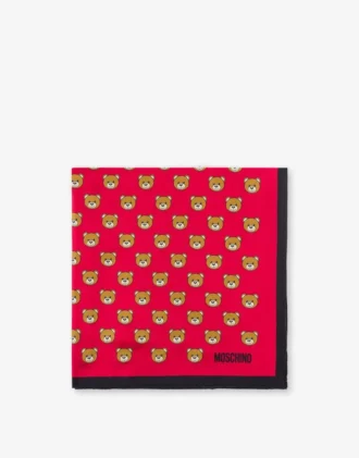 All-Over Teddy Bear silk scarf