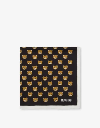 All-Over Teddy Bear silk scarf