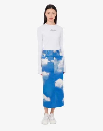 Archive Clouds cotton bull skirt