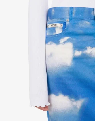 Archive Clouds cotton bull skirt