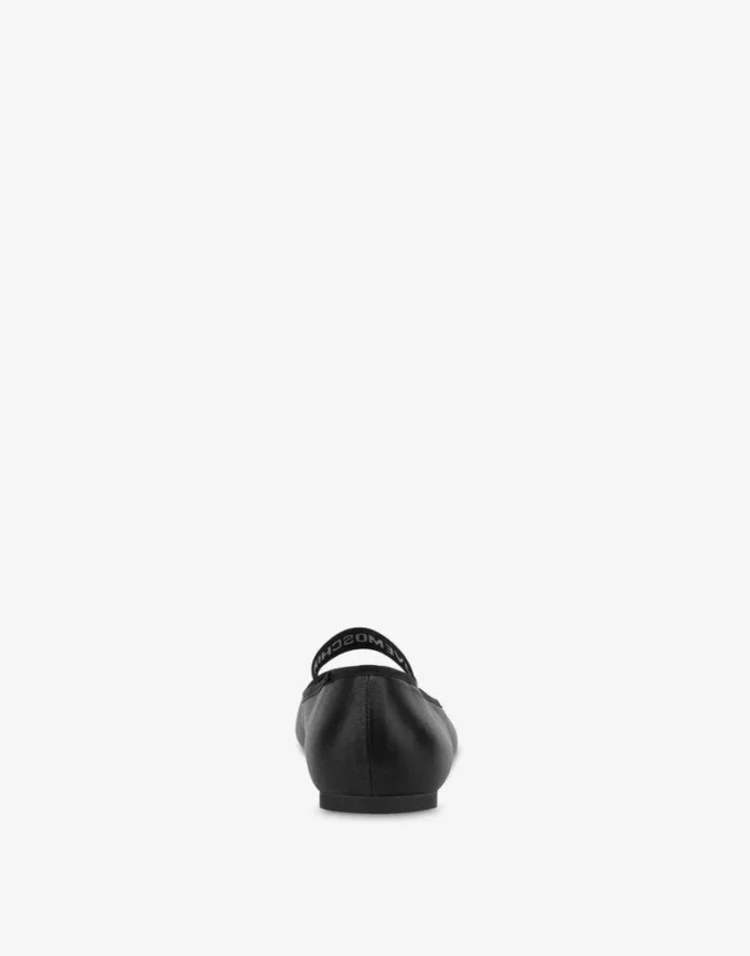 Ballerinas in nappa with elastic logo band