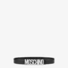Belt in leather with logo