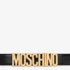 Belt in leather with logo