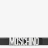 Belt in leather with logo