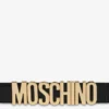 Belt in leather with logo