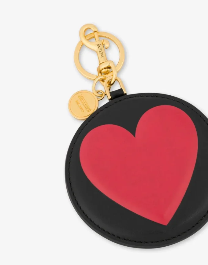 Big Heart calfskin keychain