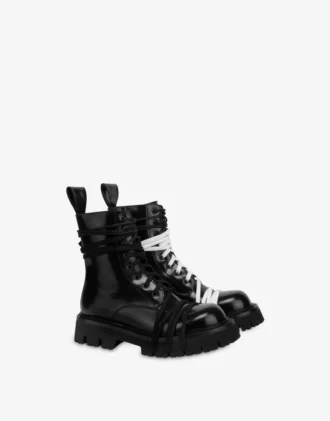 Biker boots in brushed calfskin Biker boots in brushed calfskin