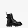 Biker boots in brushed calfskin