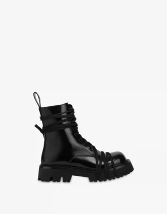 Biker boots in brushed calfskin Biker boots in brushed calfskin