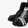Biker boots in brushed calfskin