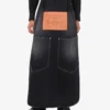 Black denim skirt