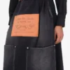 Black denim skirt