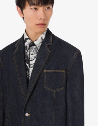Blue cotton denim jacket