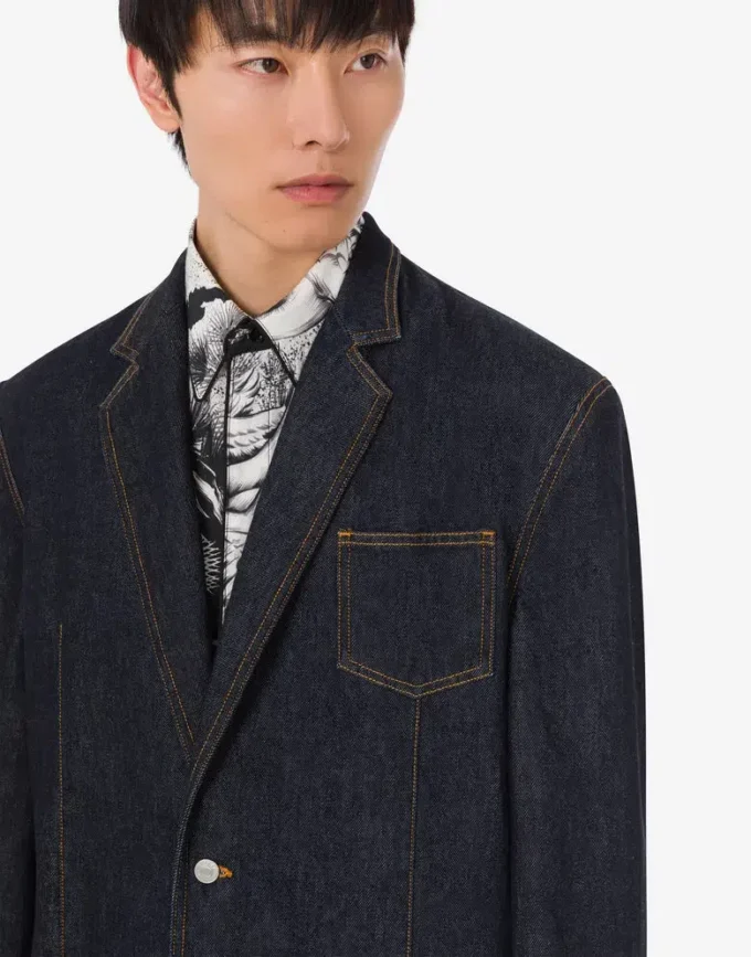 Blue cotton denim jacket Blue cotton denim jacket