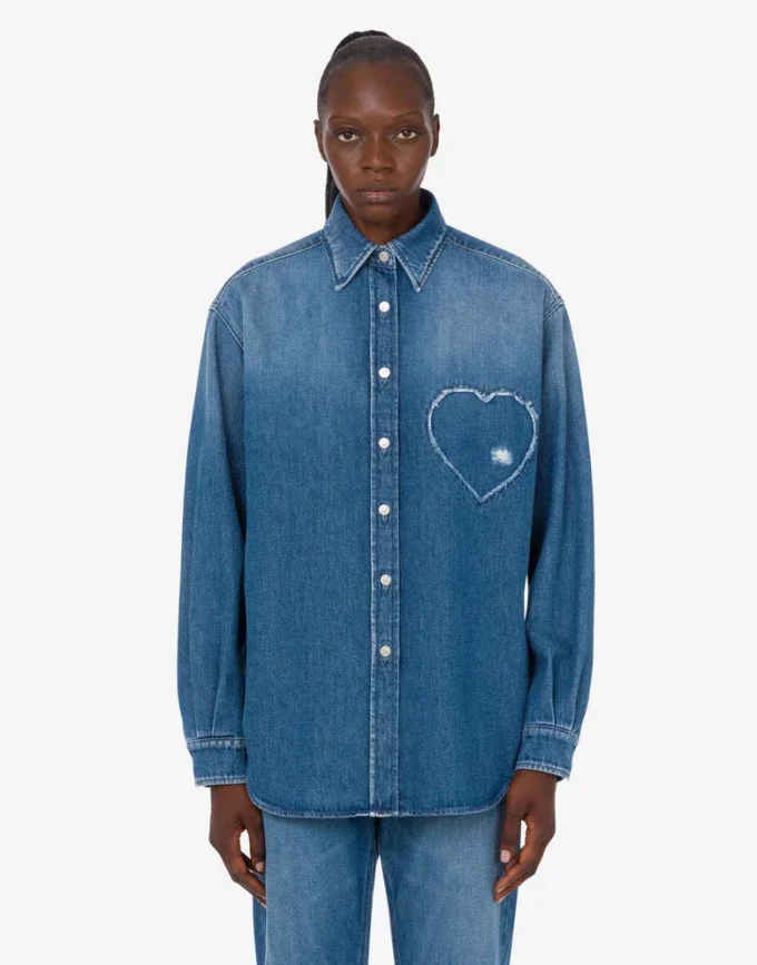 Blue cotton denim shirt Blue cotton denim shirt
