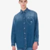 Blue cotton denim shirt Blue cotton denim shirt