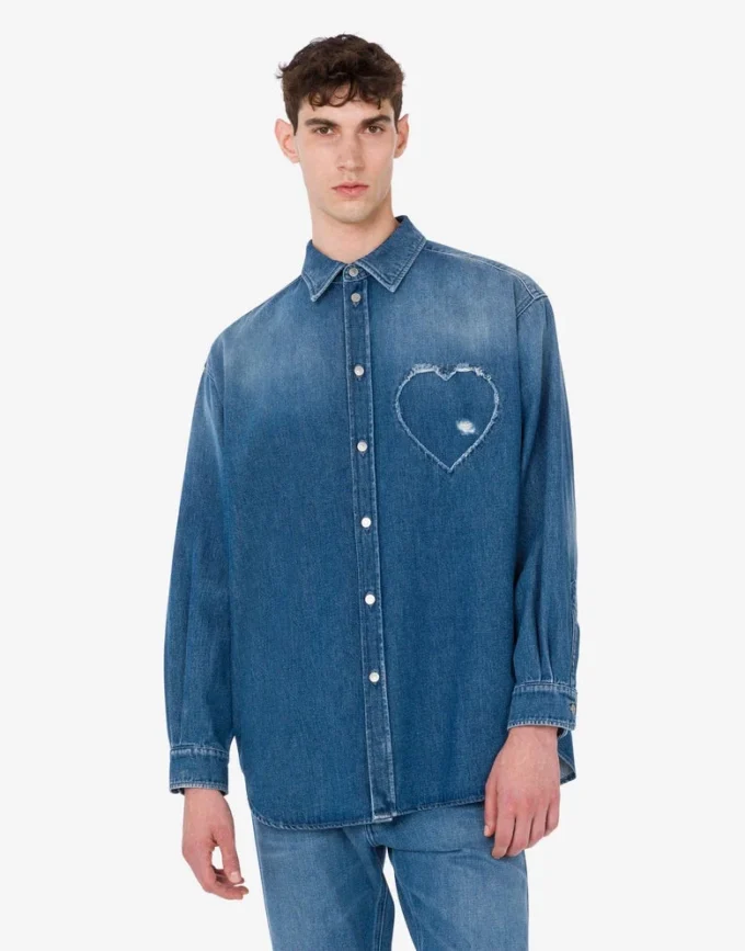 Blue cotton denim shirt Blue cotton denim shirt