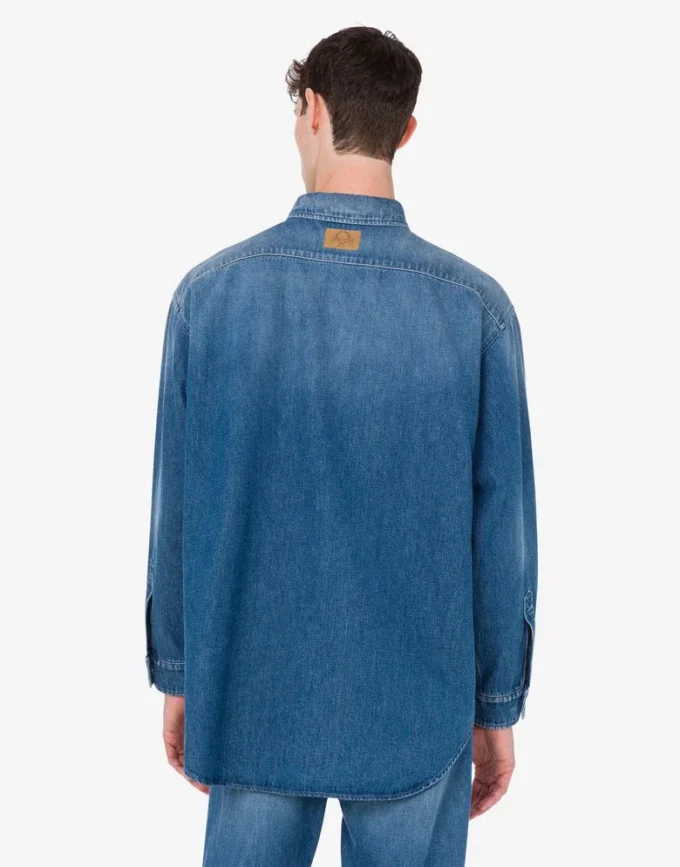 Blue cotton denim shirt Blue cotton denim shirt