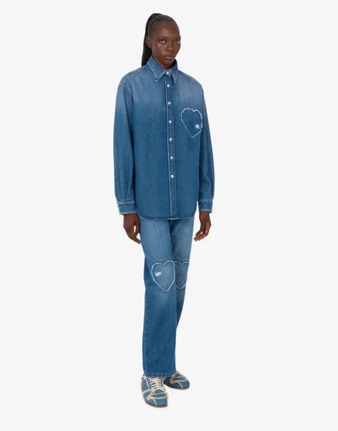 Blue cotton denim shirt Blue cotton denim shirt