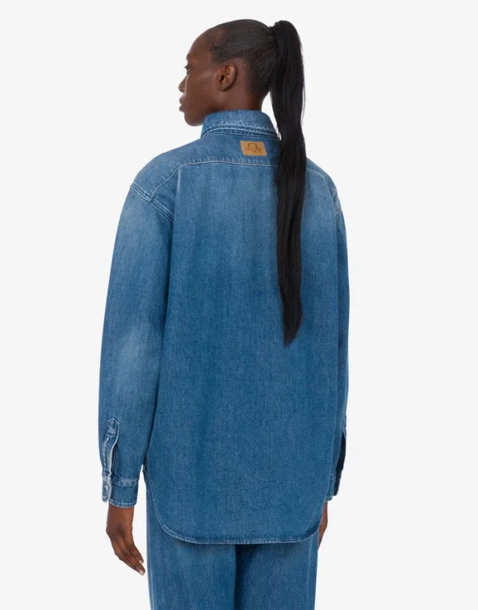 Blue cotton denim shirt Blue cotton denim shirt