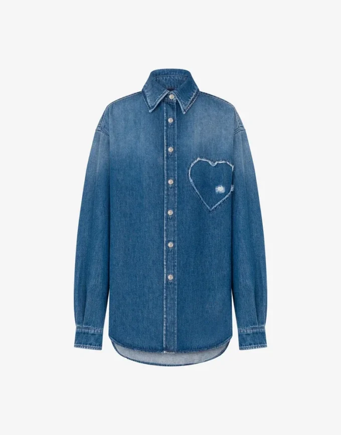 Blue cotton denim shirt Blue cotton denim shirt