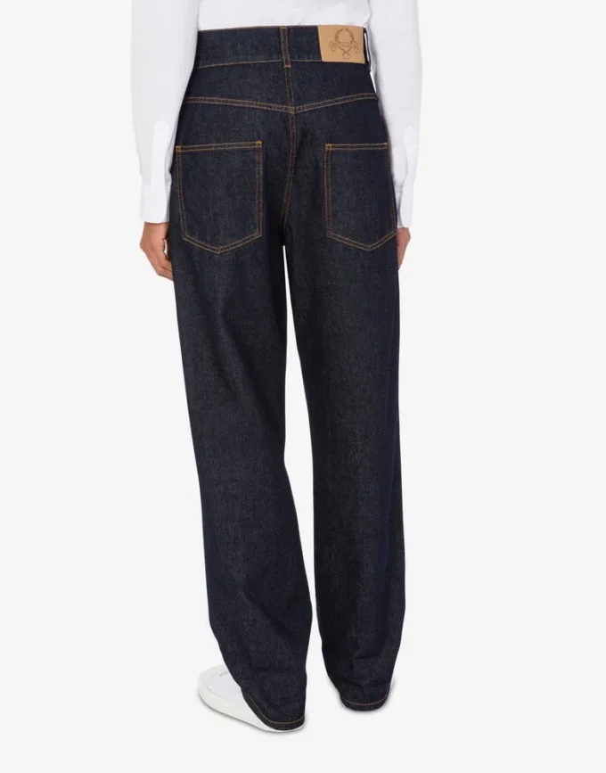 Blue denim pants Laurel Crown Patch Blue denim pants Laurel Crown Patch