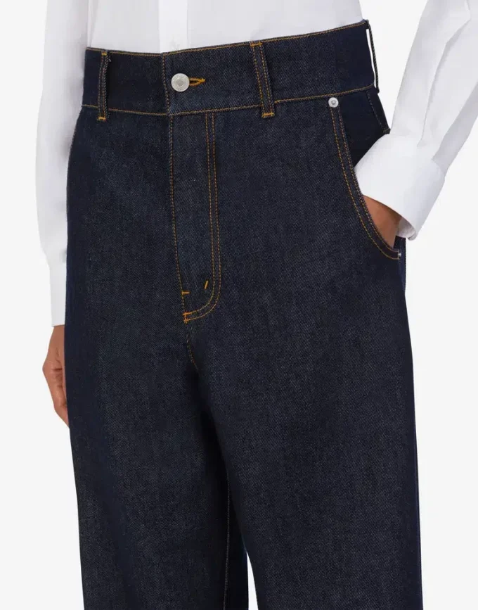 Blue denim pants Laurel Crown Patch Blue denim pants Laurel Crown Patch