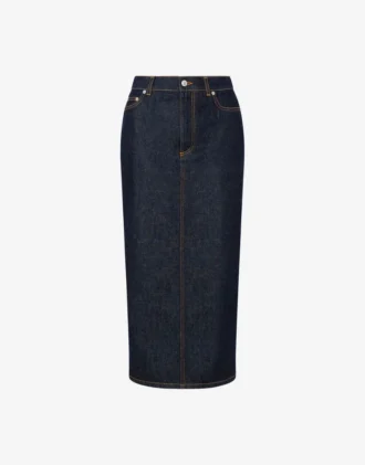 Blue denim skirt