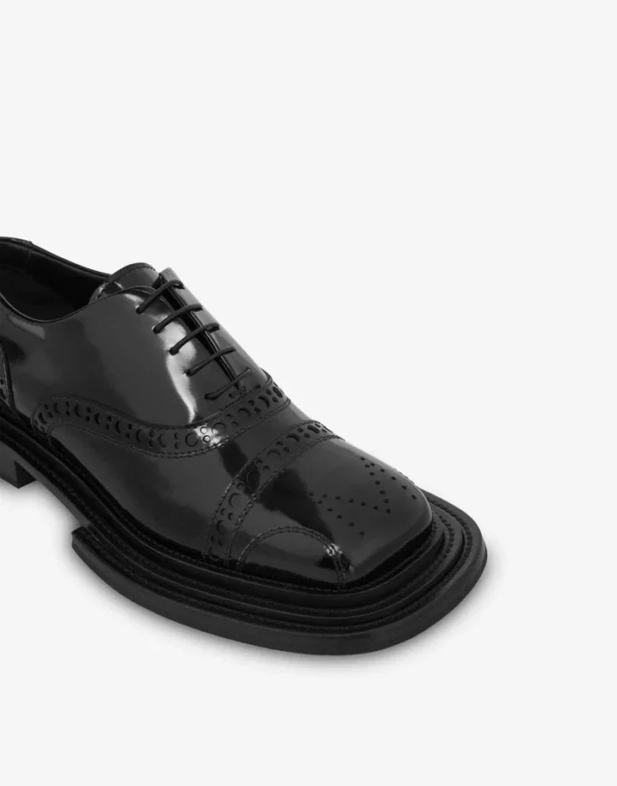 Brushed calfskin Derby shoes
