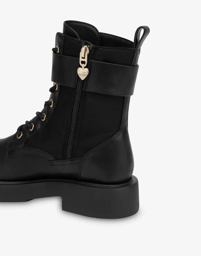 Calf and nylon ankle boots Calf and nylon ankle boots