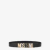 Calf Mixed Lettering Logo Belt