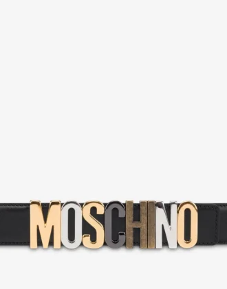 Calf Mixed Lettering Logo Belt