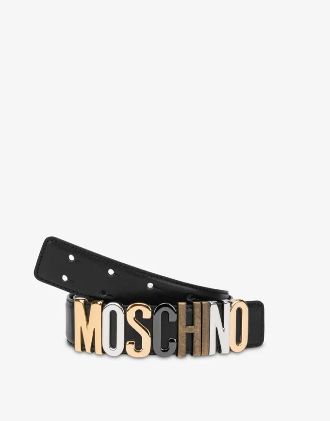 Calf Mixed Lettering Logo Belt