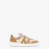 Calfskin and suede trainers