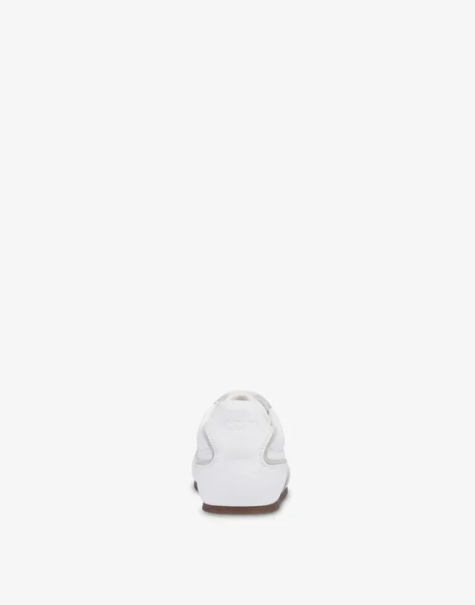 Calfskin and suede trainers