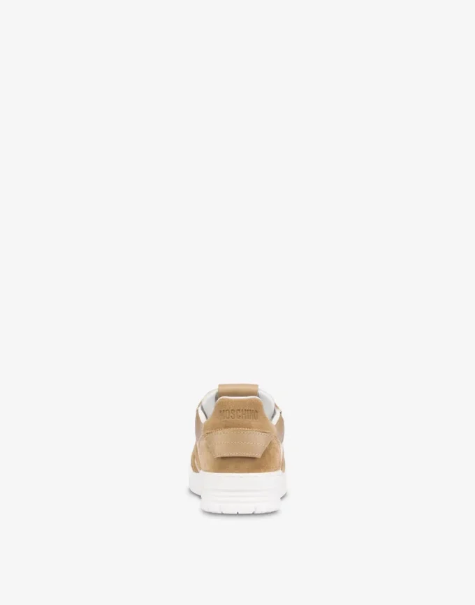 Calfskin and suede trainers