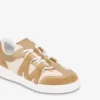 Calfskin and suede trainers