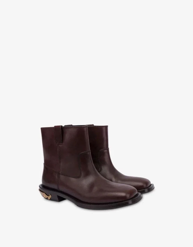 Calfskin ankle boots