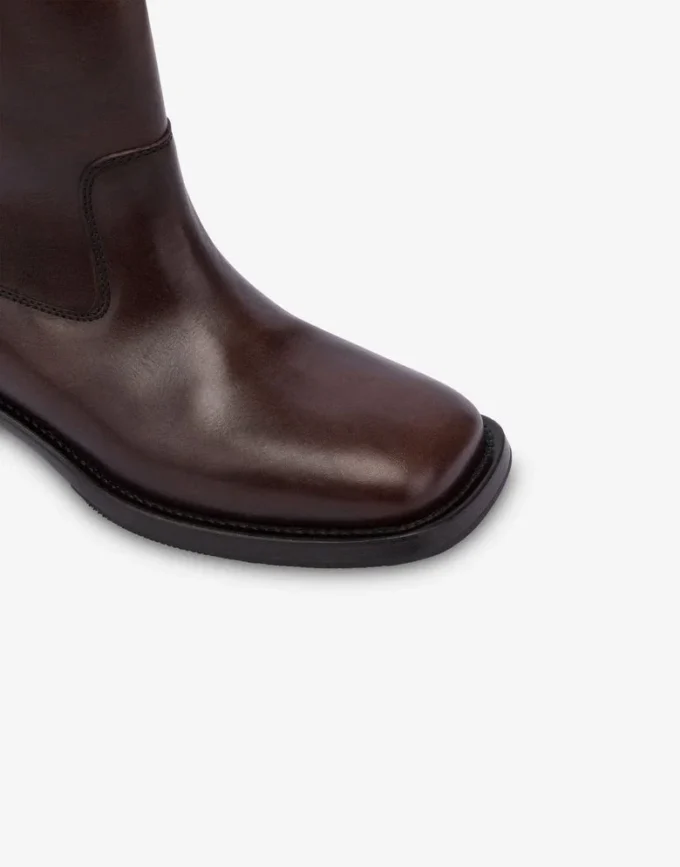 Calfskin ankle boots