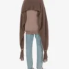 Cloak in brushed mohair
