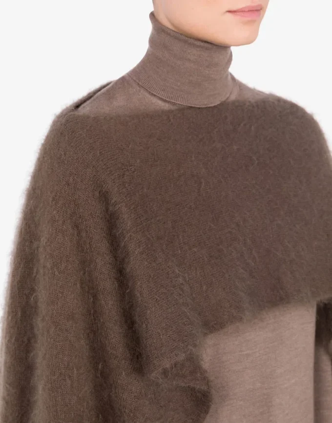 Cloak in brushed mohair