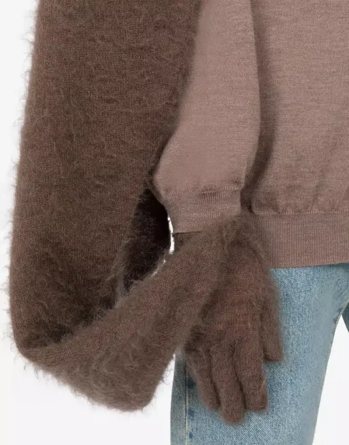Cloak in brushed mohair