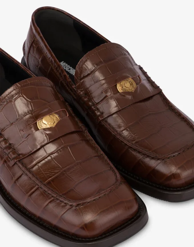 Coconut print calfskin loafers Coconut print calfskin loafers