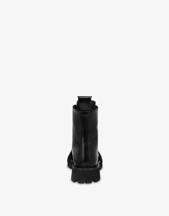 Combat boot in calfskin