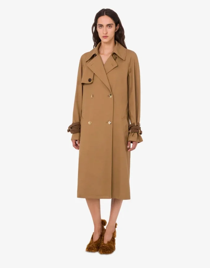 Cotton blend gabardine trench coat Cotton blend gabardine trench coat