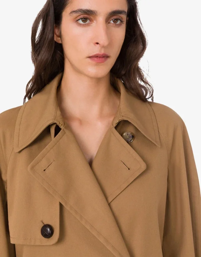 Cotton blend gabardine trench coat Cotton blend gabardine trench coat