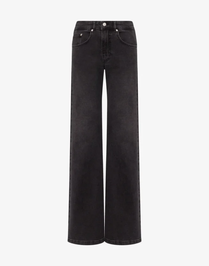 Cotton denim flare pants Cotton denim flare pants