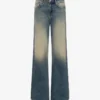 Cotton denim flare pants Cotton denim flare pants