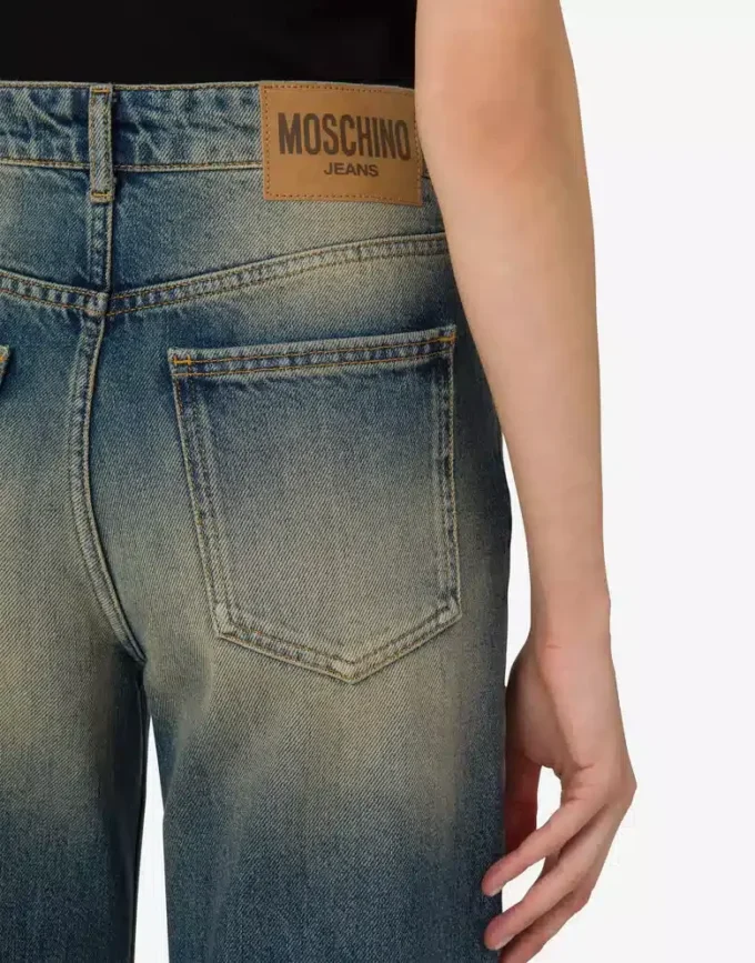 Cotton denim flare pants Cotton denim flare pants
